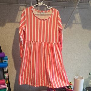 Pink Striped Kids Dress